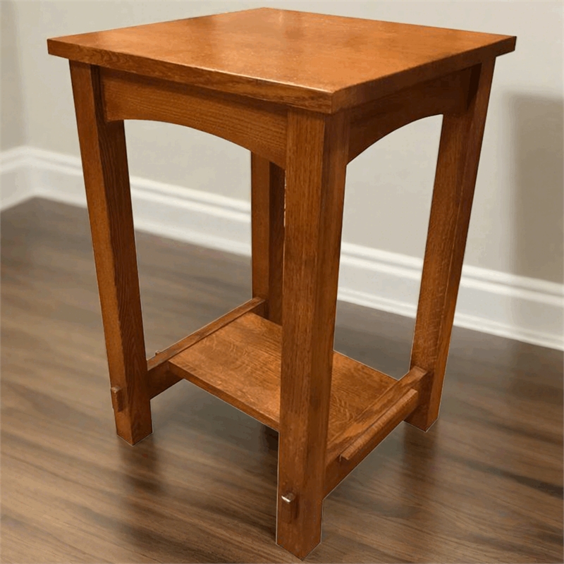Pemberly Row Contemporary Mission End Table in Michael's Cherry