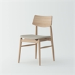 Pemberly Row Oak Wood and Fabric Seat Dining Chair (Set of 4)