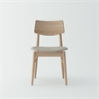 Pemberly Row Oak Wood and Fabric Seat Dining Chair (Set of 4)