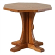 Pemberly Row Mission Solid Oak Mouse Detail End Table in Cherry