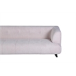 Pemberly Row Contemporary Fabric Upholstered 3-Seater Sofa in White