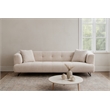 Pemberly Row Contemporary Fabric Upholstered 3-Seater Sofa in White