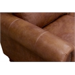 Pemberly Row Contemporary English Rolled Arm Chair in Bark Brown Leather