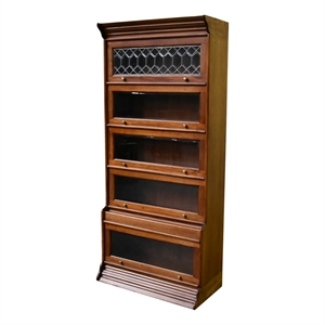 Pemberly Row 5 Stack Barrister Bookcase - Light Brown Walnut