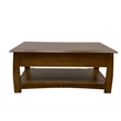 Pemberly Row Mission Crofter Style 1 Drawer Coffee Table in Walnut