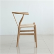 Pemberly Row Contemporary Set of 2 Mid-Century Dining Chairs in Solid Oak