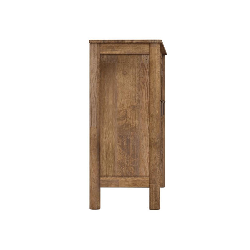 Pemberly Row Contemporary Mango Wood 6 Door Console in Brown