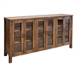 Pemberly Row Contemporary Mango Wood 6 Door Console in Brown