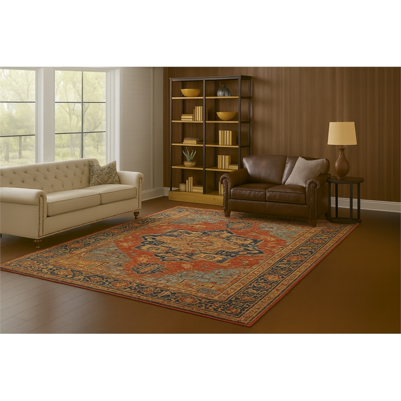 Pemberly Row Serapi Soft Washable Non Slip Area Rug (8' x 10')