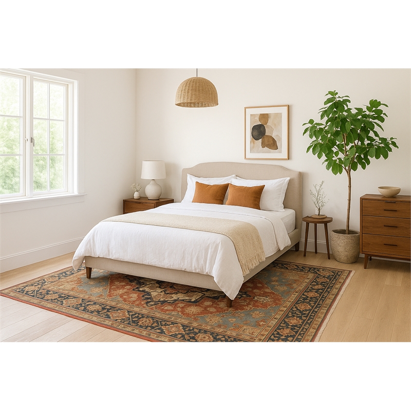 Pemberly Row Serapi Soft Washable Non Slip Area Rug (5.7' x 7.8')