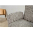 Pemberly Row Contemporary Fabric Upholstered  Swivel Arm Chair in White