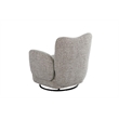 Pemberly Row Contemporary Fabric Upholstered  Swivel Arm Chair in White