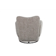 Pemberly Row Contemporary Fabric Upholstered  Swivel Arm Chair in White