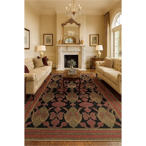 Pemberly Row Arts and Crafts Soft Washable Non Slip Area Rug (2'7&quot x 9')