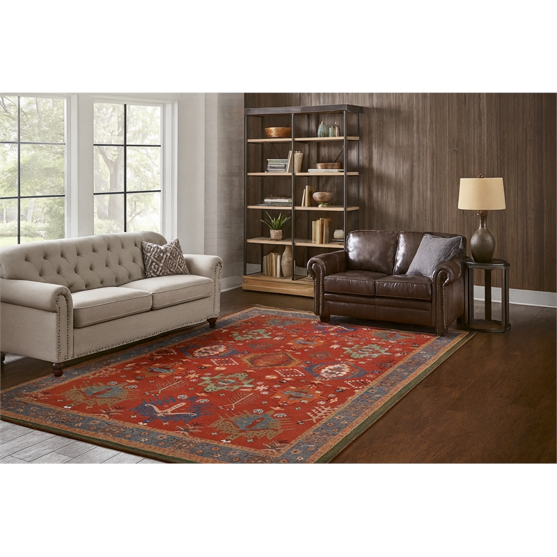 Pemberly Row Serapi Soft Washable Non Slip Area Rug (5.7' x 7.8')