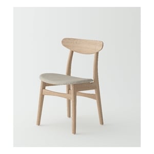 Pemberly Row Oak Wood and Fabric Seat Dining chair (Set of 8)