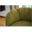 Pemberly Row Mid-Century Fabric Upholstered Swivel Arm Chair in Green