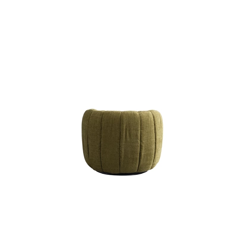 Pemberly Row Mid-Century Fabric Upholstered Swivel Arm Chair in Green