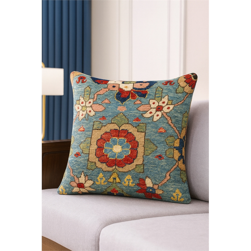 Pemberly Row Luxurious Accent Cushions Cover + Insert in Multi Color