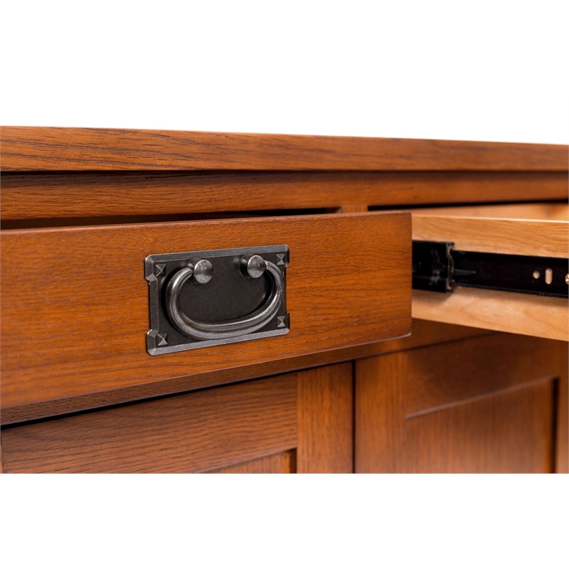 Pemberly Row Mission Crofter Style Entry Cabinet in Michael's Cherry