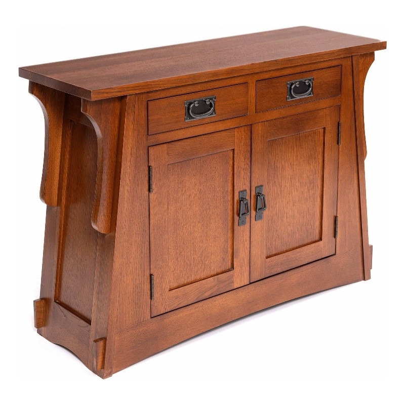 Pemberly Row Mission Crofter Style Entry Cabinet in Michael's Cherry