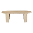 Pemberly Row Outdoor Solid Teak Wood Natural Look Coffee Table