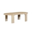 Pemberly Row Outdoor Solid Teak Wood Natural Look Coffee Table