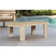 Pemberly Row Outdoor Solid Teak Wood Natural Look Coffee Table