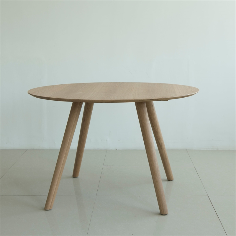 Pemberly Row Modern Mid-Century round dining table set - Oak