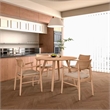 Pemberly Row Modern Mid-Century round dining table set - Oak
