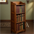 Pemberly Row Mission / Arts and Crafts Style Open Bookcase in Cherry