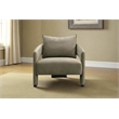 Pemberly Row Mid-Century Fabric Upholstered Livingroom Armchair in Gray