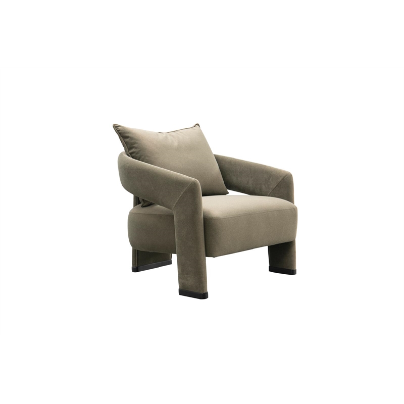 Pemberly Row Mid-Century Fabric Upholstered Livingroom Armchair in Gray