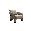 Pemberly Row Mid-Century Fabric Upholstered Livingroom Armchair in Gray