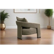 Pemberly Row Mid-Century Fabric Upholstered Livingroom Armchair in Gray