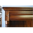 Pemberly Row Contemporary Solid Mahogany Wood Open Bookcase in Brown Walnut