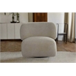 Pemberly Row Mid-Century Modern Swivel Livingroom Chair in Gray