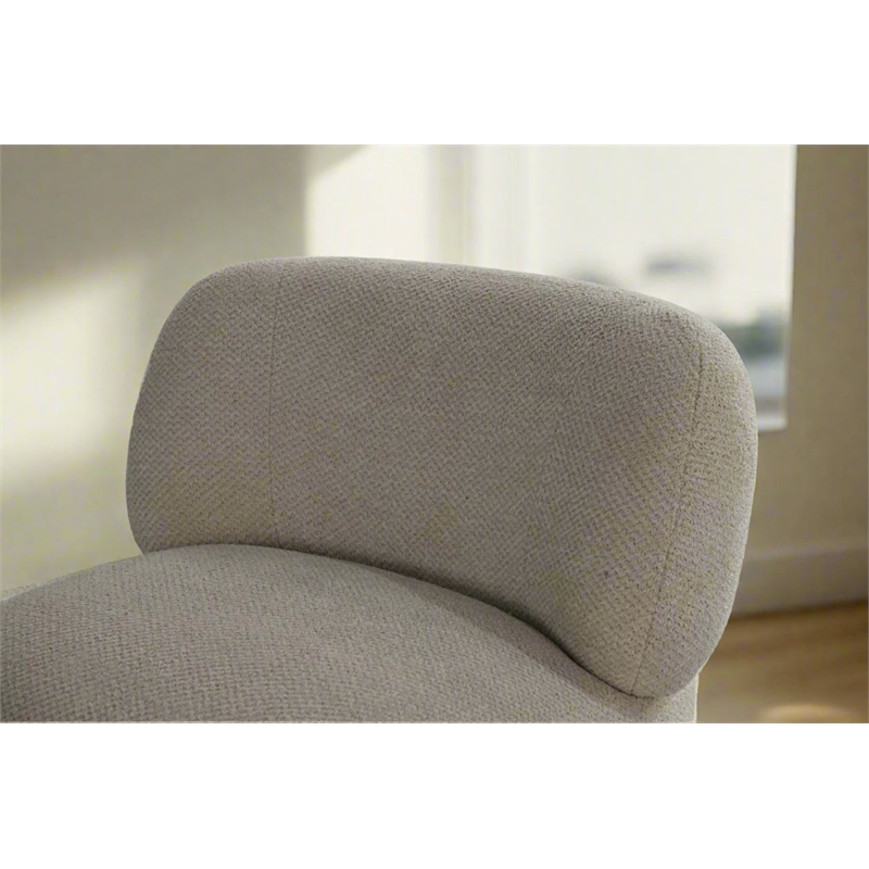 Pemberly Row Mid-Century Modern Swivel Livingroom Chair in Gray