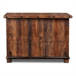 Pemberly Row Contemporary Solid Pine Wood Bar with Wine Cabinet Black