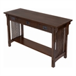 Pemberly Row Mission 3 Drawer Crofter Style Console Table in Walnut