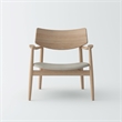 Pemberly Row Modern Mid-Century Leisure Chair in Solid Walnut