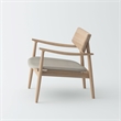Pemberly Row Modern Mid-Century Leisure Chair in Solid Walnut