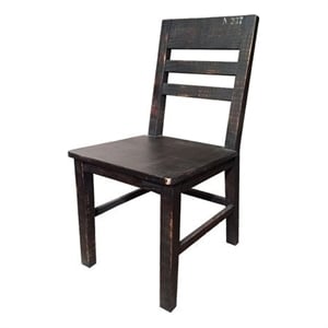 Pemberly Row Contemporary Set of 6 Dining Chair in Black Finish