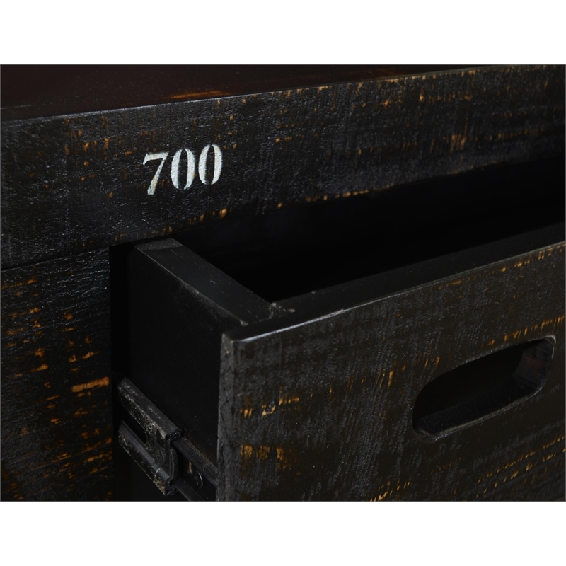 Pemberly Row Contemporary Bookcase with Hidden Compartment in Black