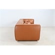 Pemberly Row Contemporary Top Grain Leather Sofa in Tan Finish