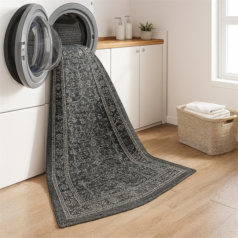 Pemberly Row Serapi Soft Washable Non Slip Area Rug (2'7
