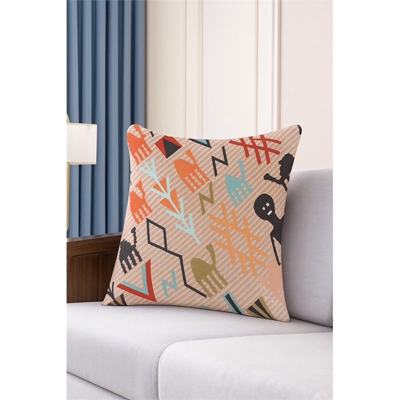 Pemberly Row Luxurious Accent Cushion Cover Only in Multi Color