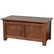 Pemberly Row Contemporary Mission Solid Oak Trunk in Walnut Finish