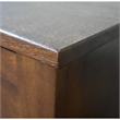 Pemberly Row Contemporary Mission Solid Oak Trunk in Walnut Finish