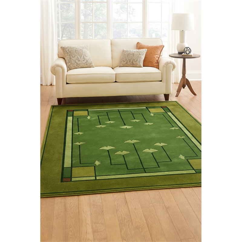 Pemberly Row Arts and Crafts Soft Washable Non Slip Area Rug (8' x 10')